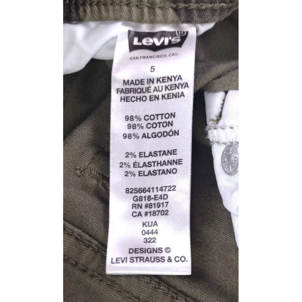 Kids Levi's Camouflage Jogger Pants Size 5 Elastic Waist Drawstring‎